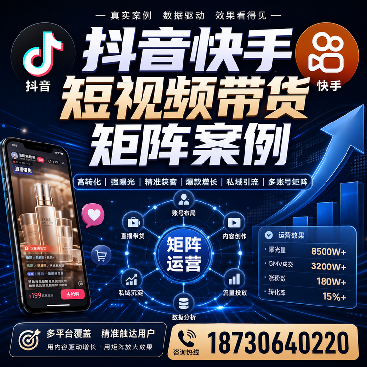 贺州短视频带货团队多平台矩阵自动分发案例